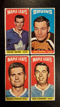 Load image into Gallery viewer, 1964-65 Topps (Tallboys) Hockey Raw with some Graded - 75% of the Set
