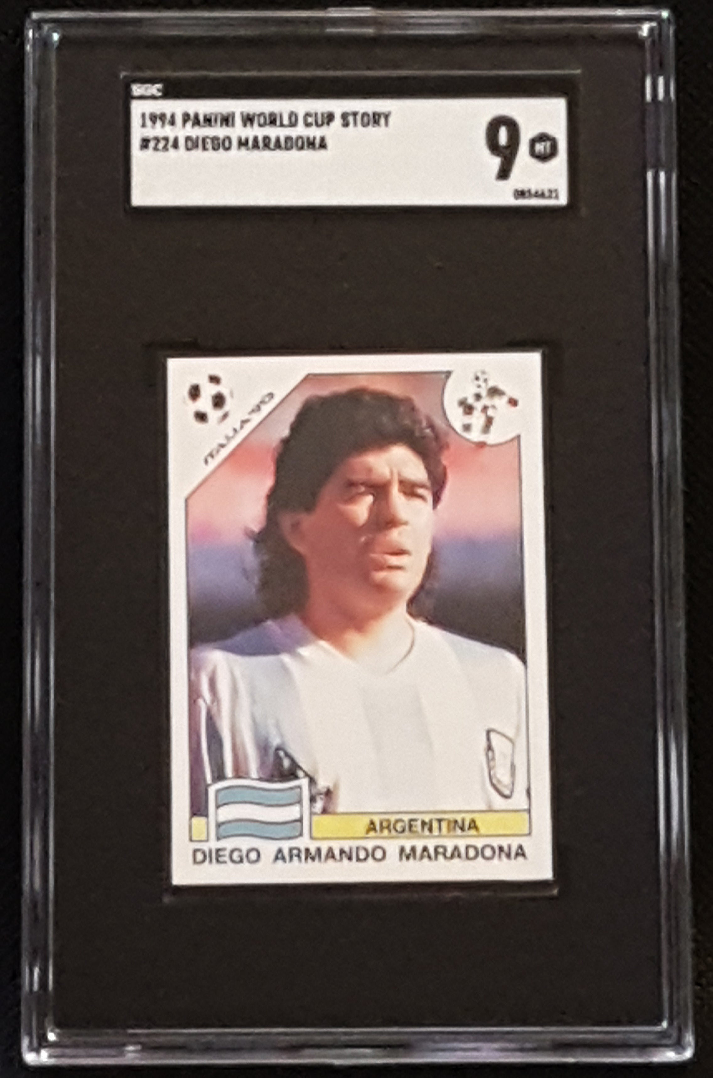 1994 Diego Maradona Panini World Cup Story #224 - SGC 9 – MintSportsCards, image size:2271x3433