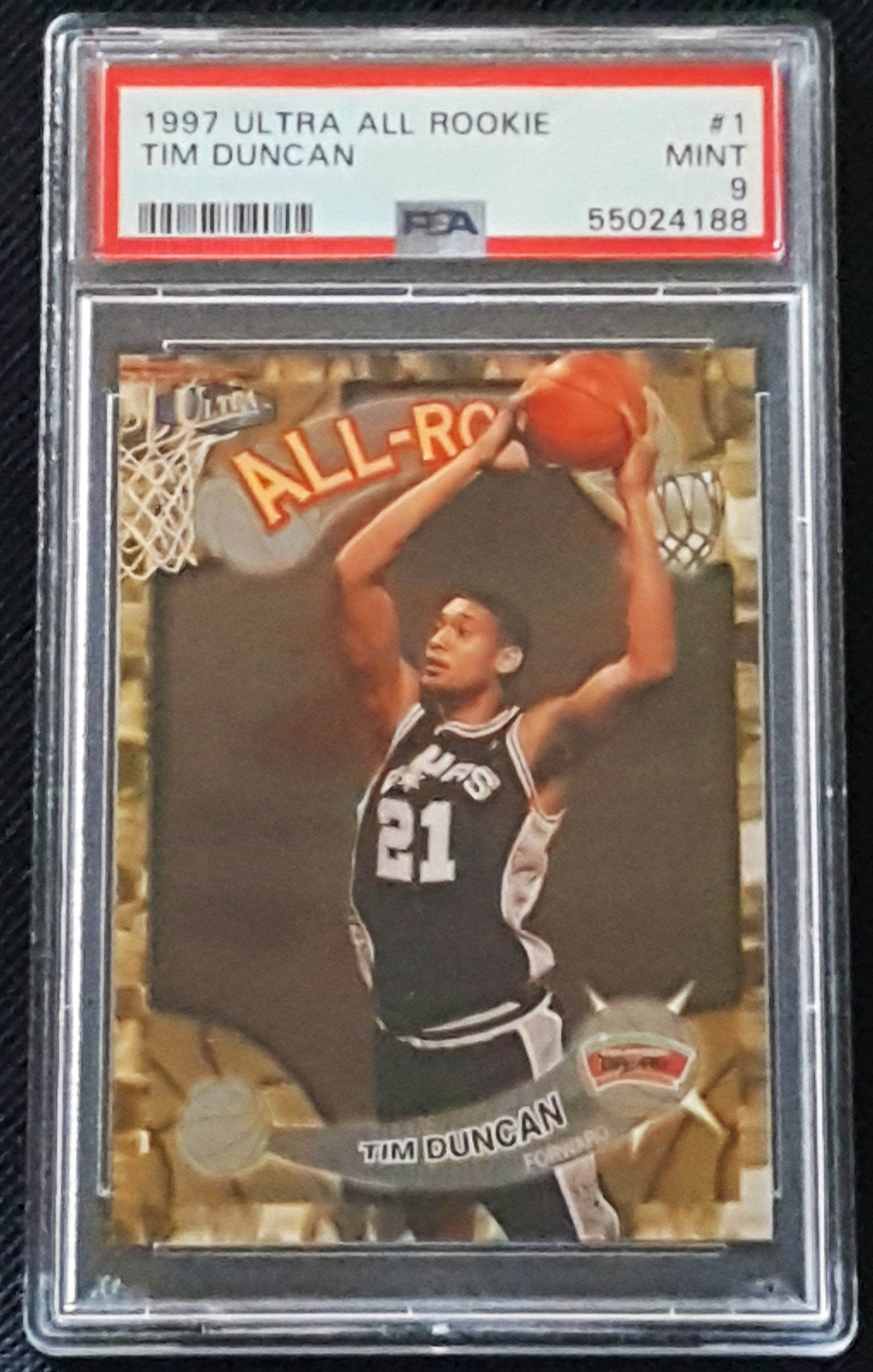 Tim Duncan RC 1997-98 UD SP Authentic "Dunking Pose"