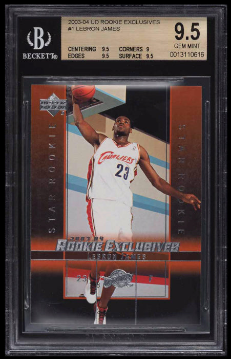 2003 UD Lebron james RC PSA 9 2003 UPPER DECK EXCLUSIVES LEBRON