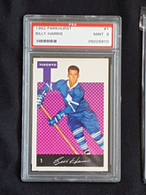 Load image into Gallery viewer, 1962 Parkhurst Hockey Billy Harris #1 PSA 9 (Low POP 35 - None Graded Higher!)