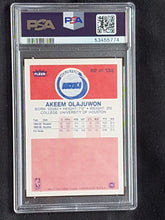 Load image into Gallery viewer, 1986 Fleer Akeem Olajuwon Rookie Card RC #82 PSA 8