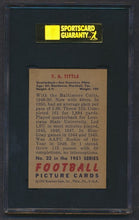 Load image into Gallery viewer, 1951 Bowman Football #32 Y. A. Tittle HOF SGC 7.5 NM+
