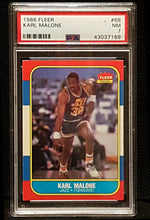 Load image into Gallery viewer, 1986 Fleer Basketball Karl Malone Rookie RC #68 HOF - PSA 7
