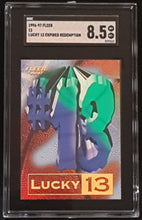 Load image into Gallery viewer, 1996 Fleer LUCKY 13 Kobe Bryant RC Rookie Redemption Card Graded SGC 8.5 (Super Rare, Super Low Pop!)
