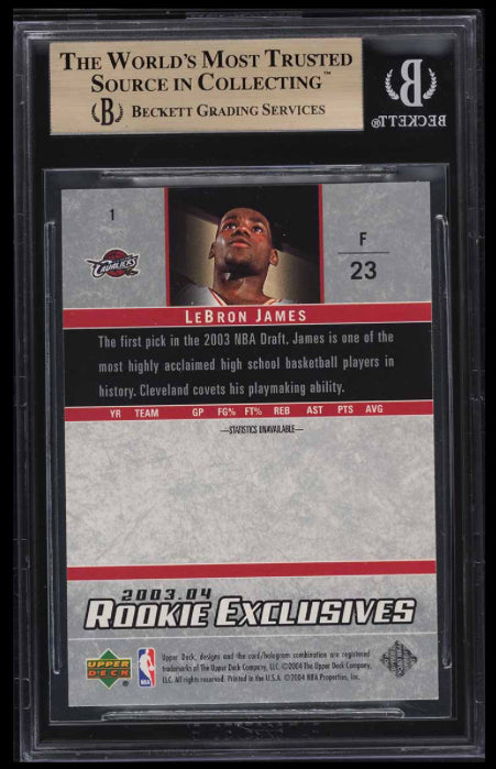 upper deck rookie exclusives lebron james