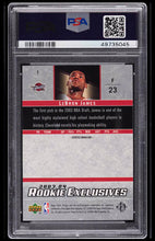 Load image into Gallery viewer, 2003 UPPER DECK EXCLUSIVES LEBRON JAMES ROOKIE RC #1 PSA 9
