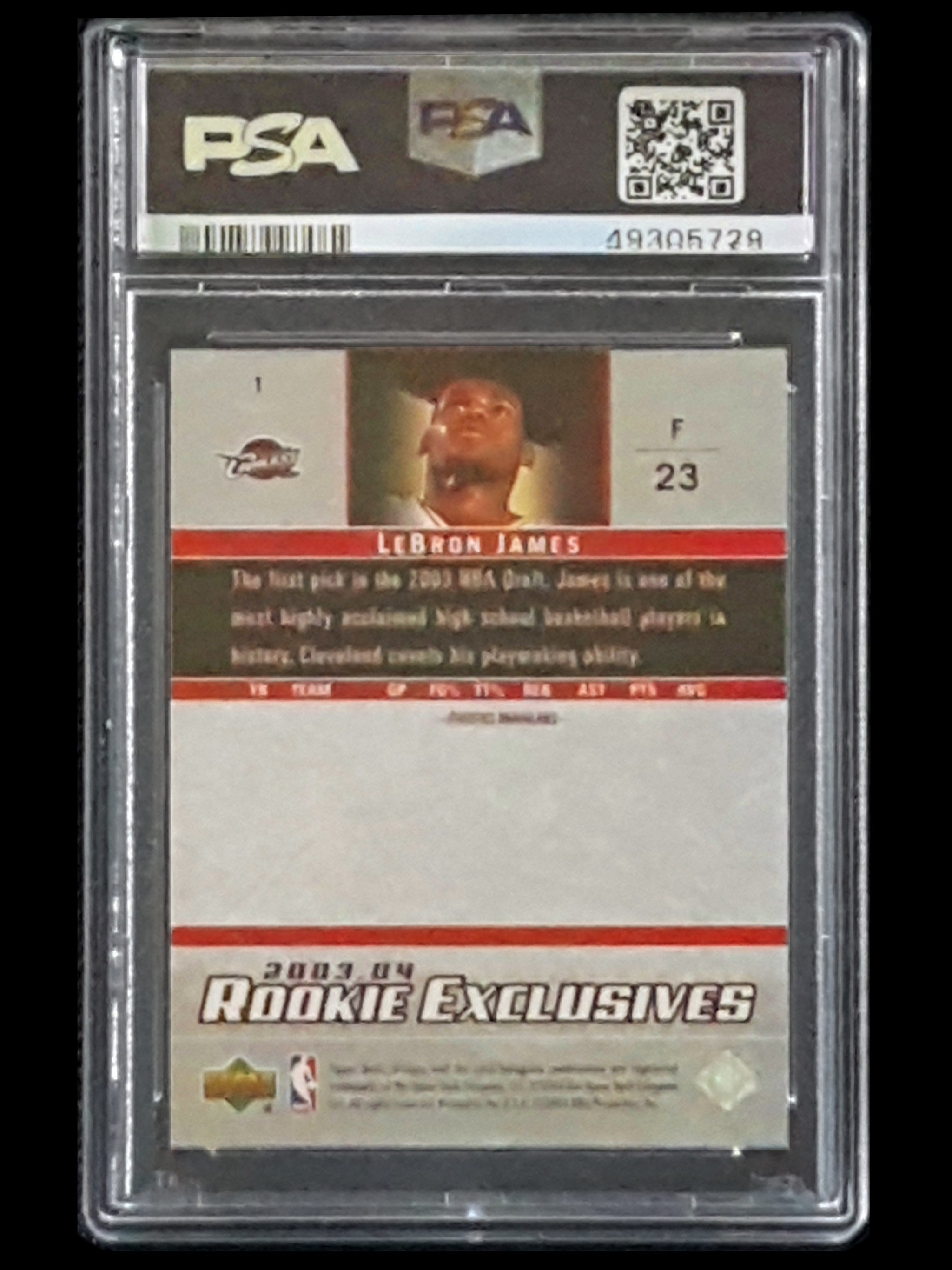 2003 Upper Deck Rookie Exclusives Lebron James Rookie RC #1