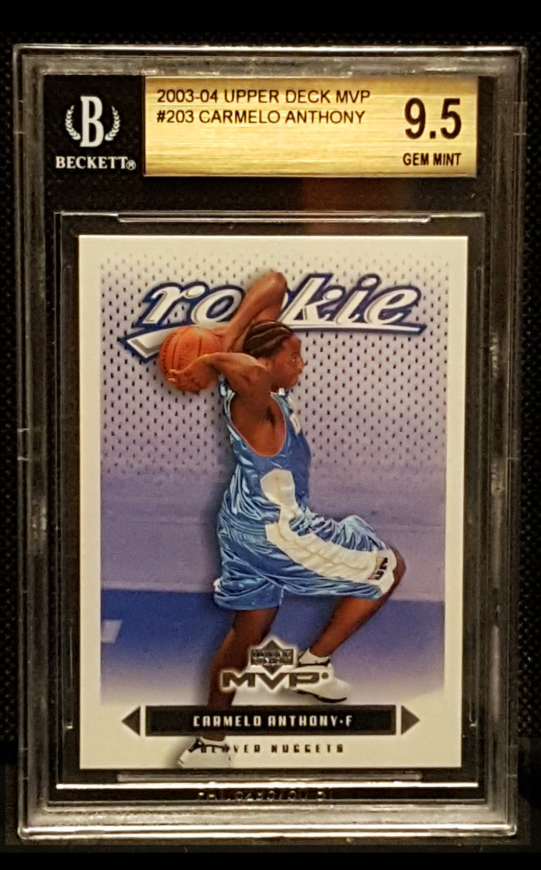 2003 Carmelo Anthony Upper Deck MVP Rookie RC #283 - BGS 9.5