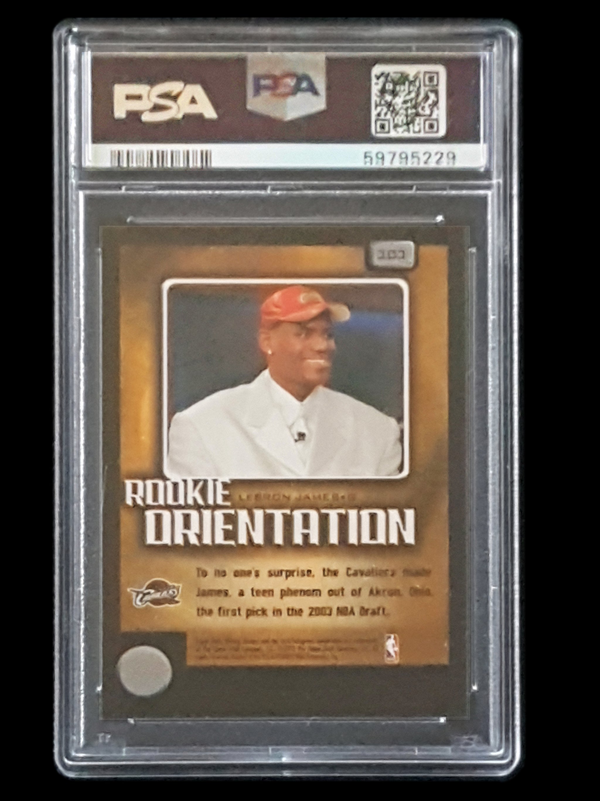 lebron rookie orientation card