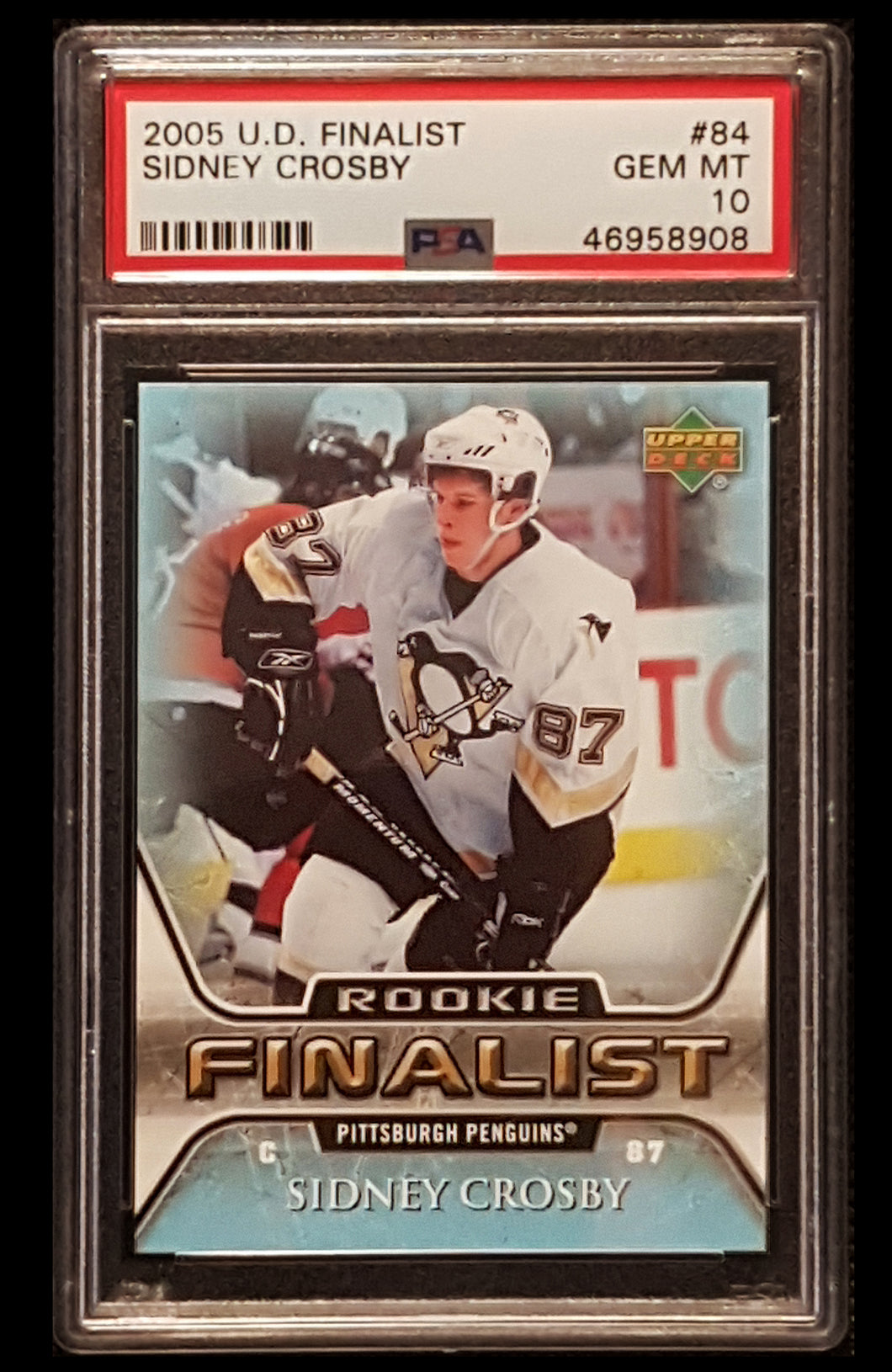 2005 UD Upper Deck Finalist Rookie Sidney Crosby RC #84 - PSA 10