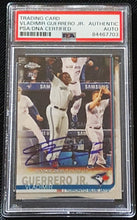 Load image into Gallery viewer, Topps Chrome Trading Card Vladimir Guerrero signed auto PSA / DNA rookie rc
