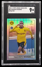 Load image into Gallery viewer, 2020-21 Topps Chrome Merlin UEFA Soccer #80 Youssoufa Moukoko Rookie RC Refractor SGC 9
