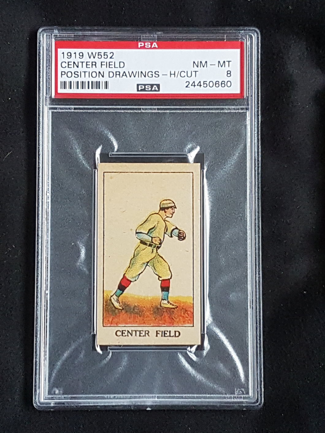 1919 W552 Hand Cut Position Drawings Pitcher PSA 8 POP 2 one higher
