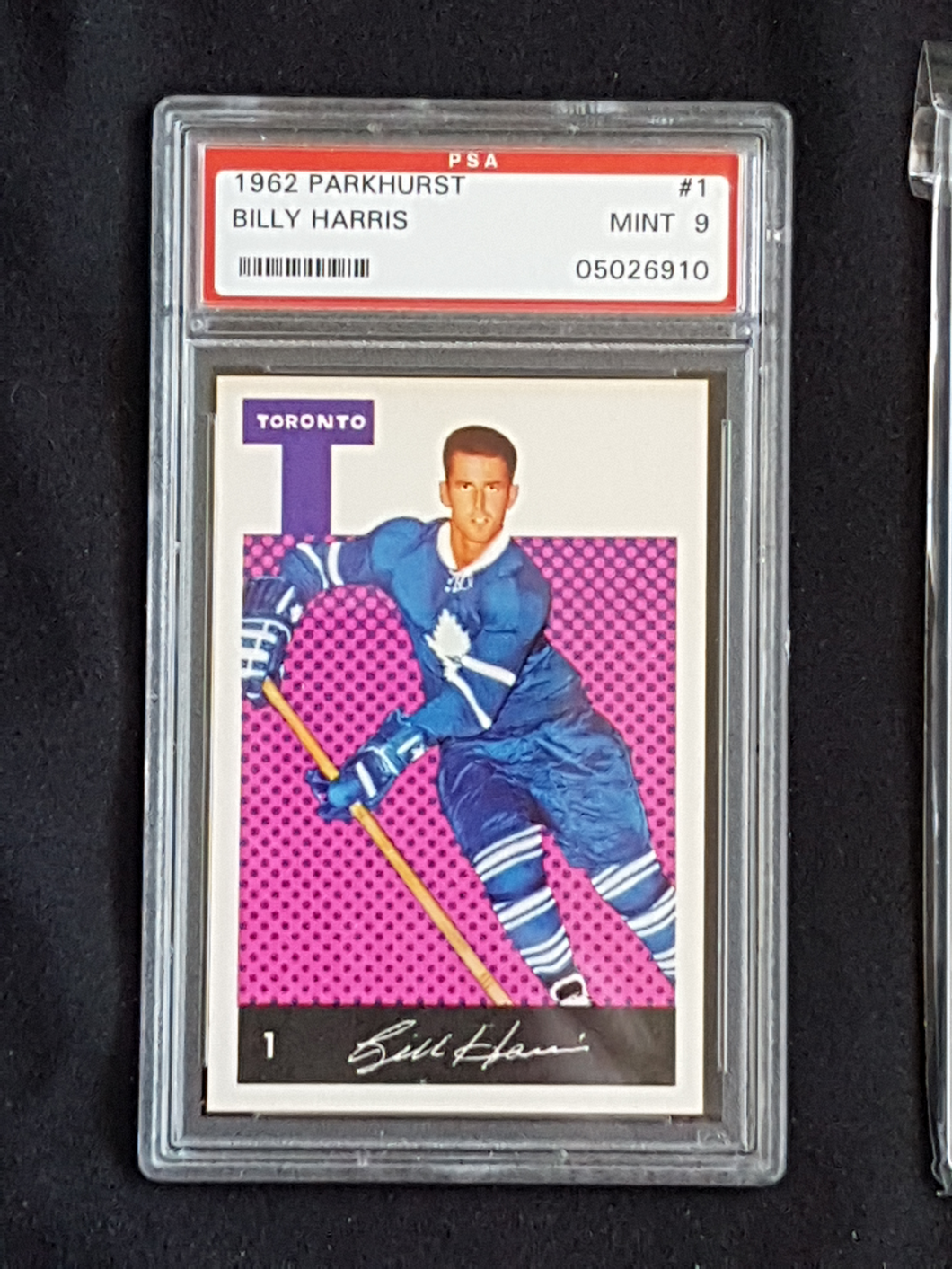 1962 Parkhurst Hockey Billy Harris #1 PSA 9 (Low POP 35 - None Graded Higher!)