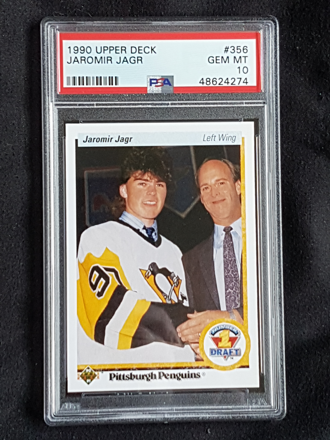 1990 Upper Deck Jaromir Jagr Rookie (RC) #356 PSA 10