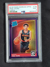 Load image into Gallery viewer, 2018 Panini Donruss Optic Purple Trae Young ROOKIE RC #198 PSA 9
