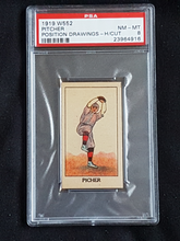 Load image into Gallery viewer, 1919 W552 Hand Cut Position Drawings Pitcher PSA 8 LOW POP

