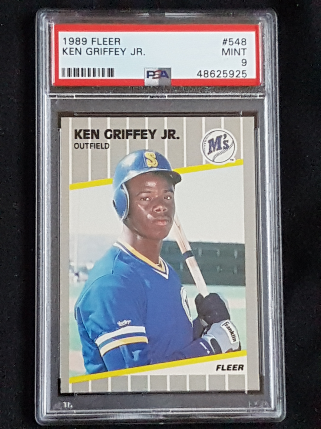 1989 Fleer Baseball Ken Griffey Jr. Rookie RC #548 PSA 9