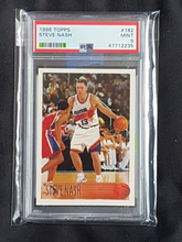 Load image into Gallery viewer, 1996 Topps Basketball Steve Nash Rookie RC #182 PSA 9
