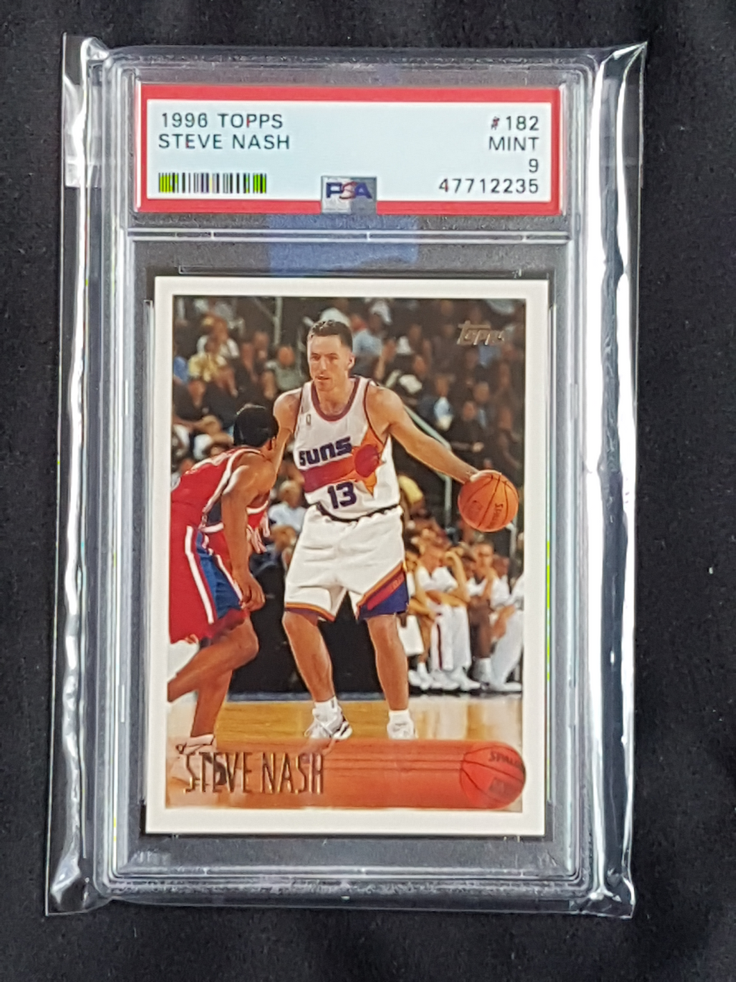 1996 Topps Basketball Steve Nash Rookie RC #182 PSA 9