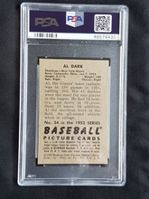 Load image into Gallery viewer, 1952 Bowman Al Dark #34 PSA 8
