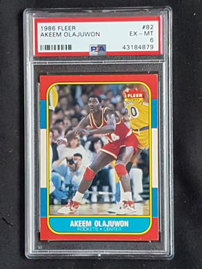 akeem olajuwon rookie card rc